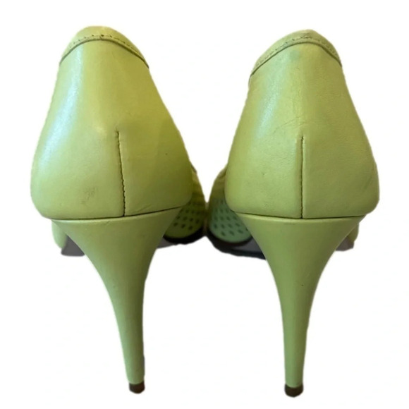 Halogen Lime Green Perforated High Heels women’s shoes size 7 - Picture 5 of 8